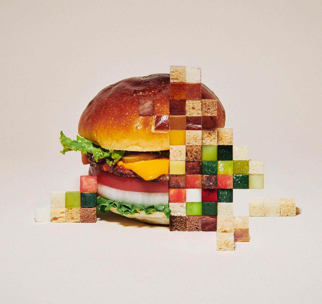 Cheeseburger deluxe, extra pixels