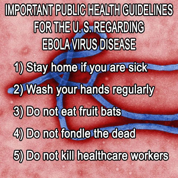 Public health guidelines on ebola