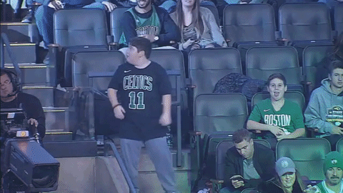 The crowd at the Celtics