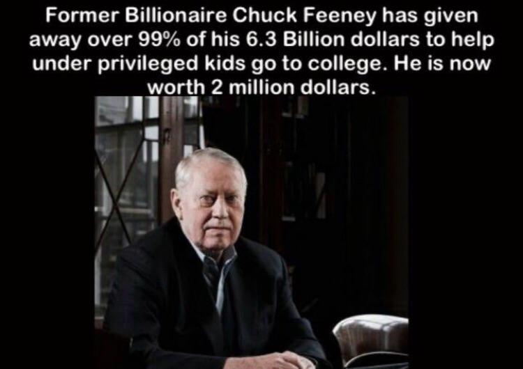 Chuck Feeney leading by example.