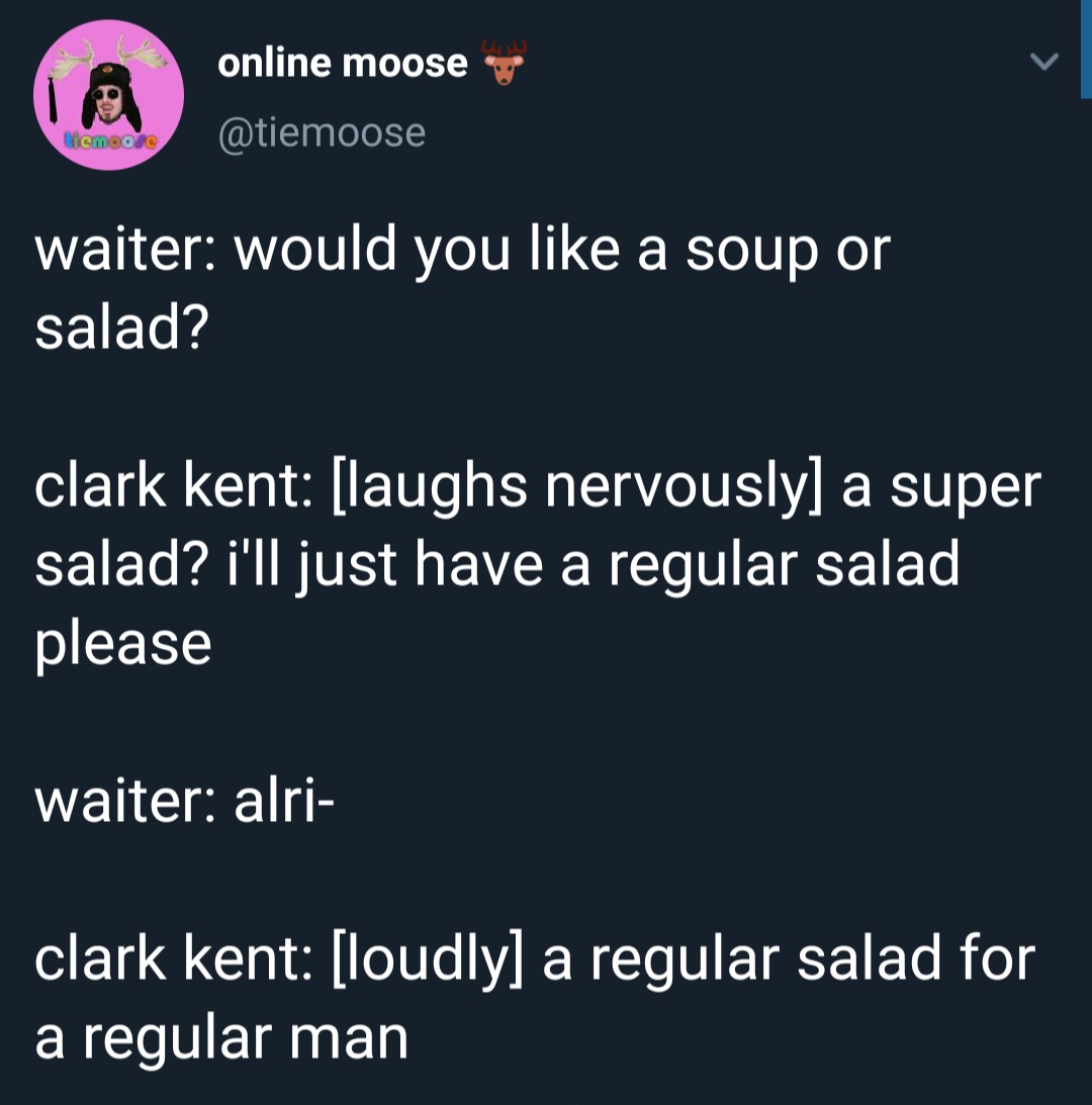 Just your average regular man eating regular salads...