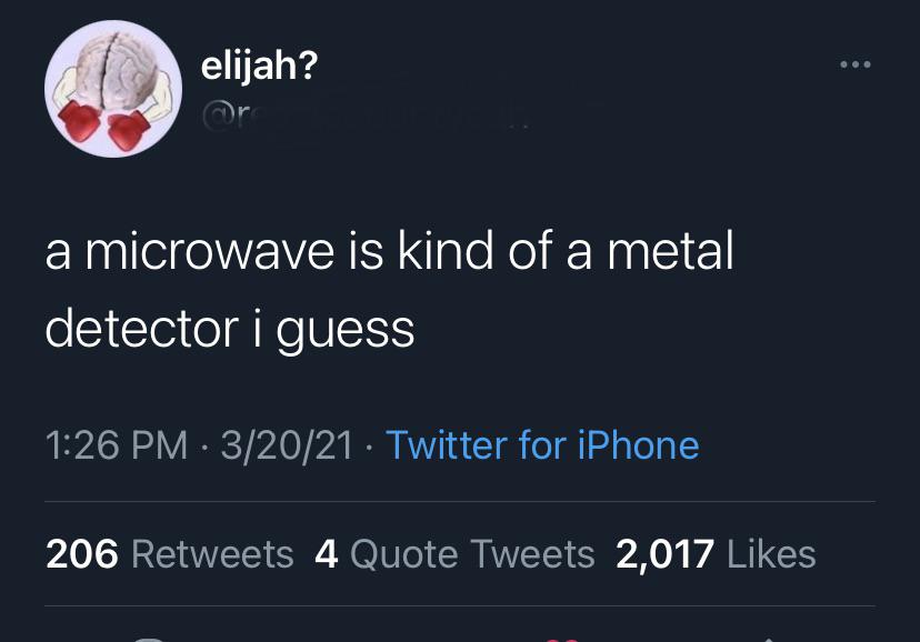 Microwaves are metal detectors, prove me wrongt.