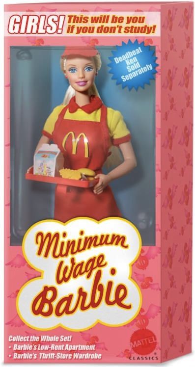 Minimum wage Barbie.