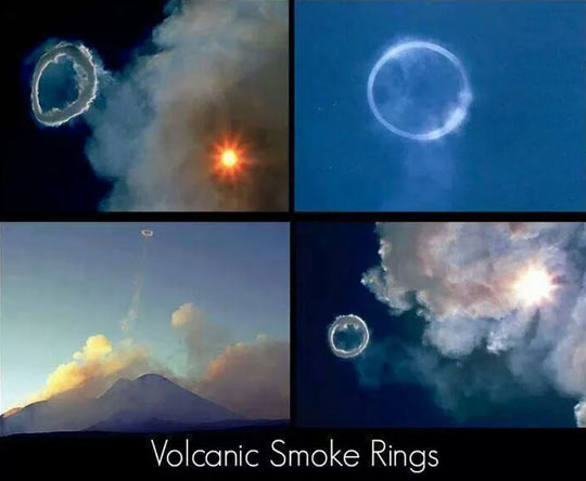 Volcanic smoke rings.