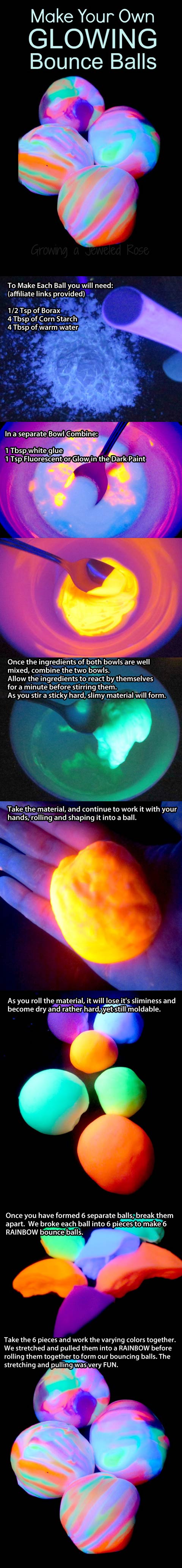 Make your own glowing bounce balls!